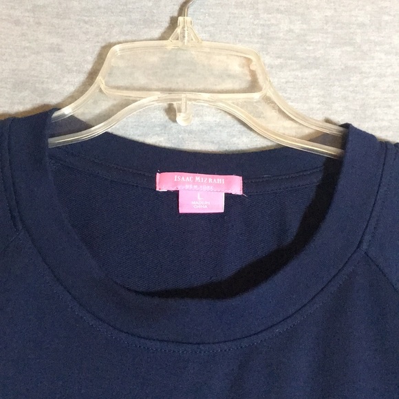 ISAAC MIZRAHI Embroidered Beautifully Long Line Buttery Soft Graphic Top - Picture 4 of 16